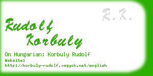 rudolf korbuly business card